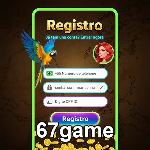 Interface mobile do app 67game para apostas esportivas